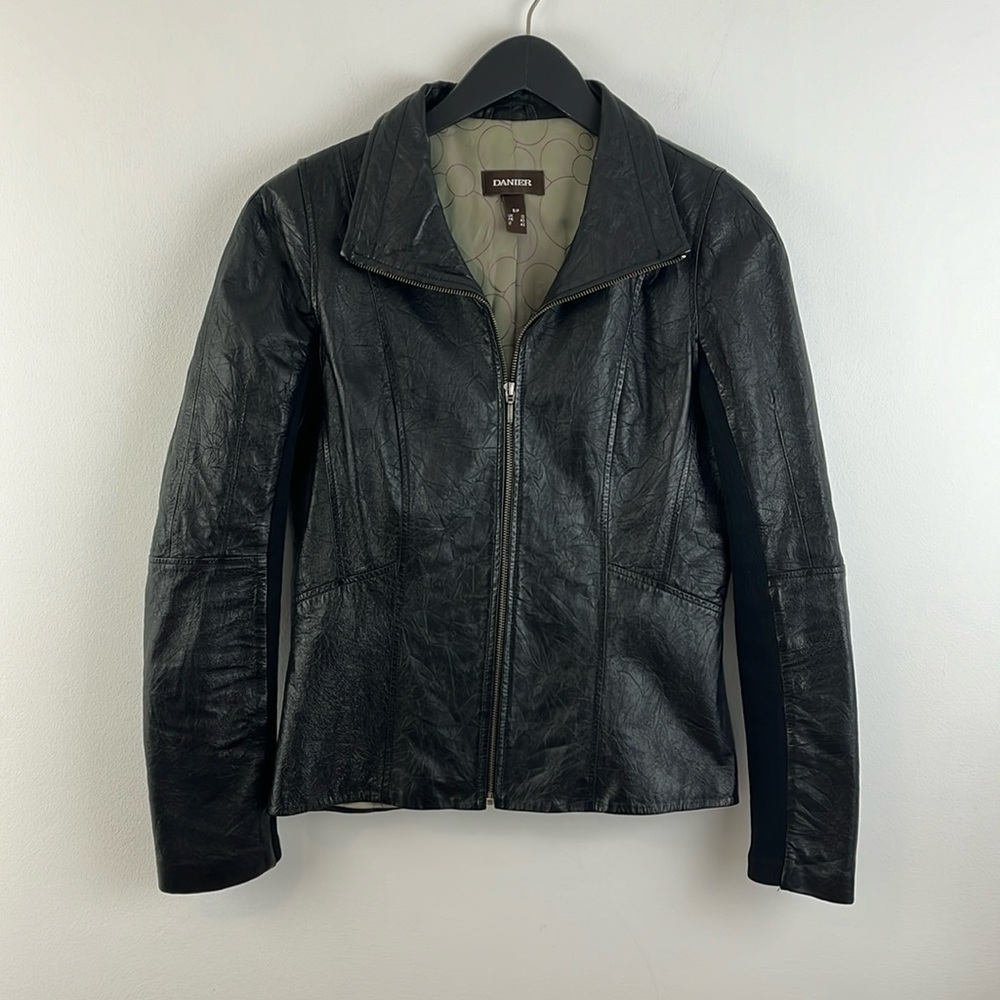 DANIER Crinkled leather jacket